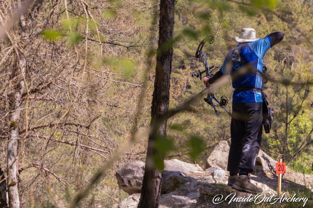 20 Meter bunny archery target on a cliff
